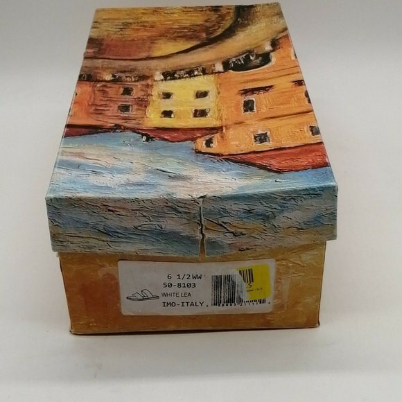 Bella Vita‎ Womens Lea Slide Sandals White Leather Double Straps Wedge 6.5WW NEW - Picture 10 of 10